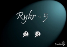 Rykr 5 - náušnice rhodium